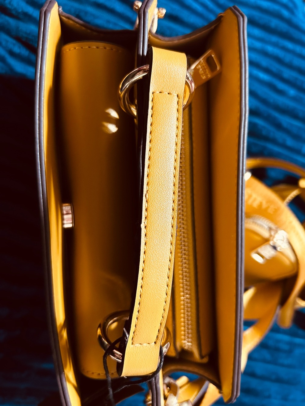 Steve Madden Bevelyn Crossbody Satchel- MERIGOLD - Picture 12 of 14